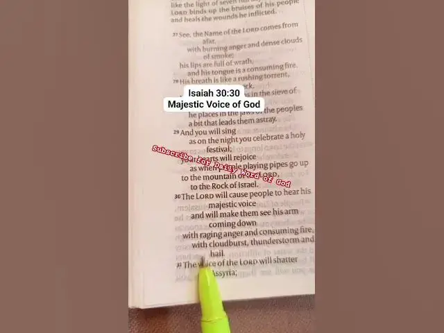 Video thumbnail for Isaiah 30:30Majestic Voice of God #johnselephilip #words #wordofgod