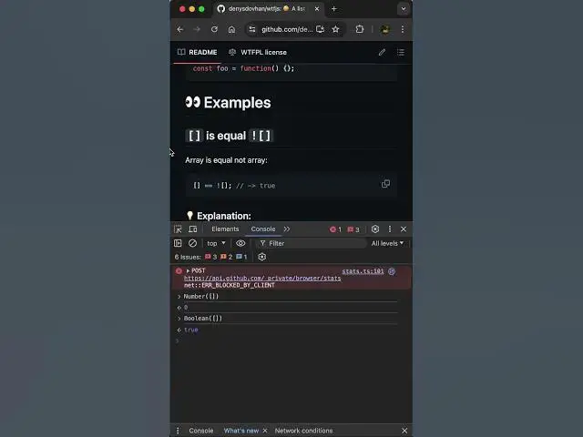 Video thumbnail for Why  [] == ![] ||  - wtf js