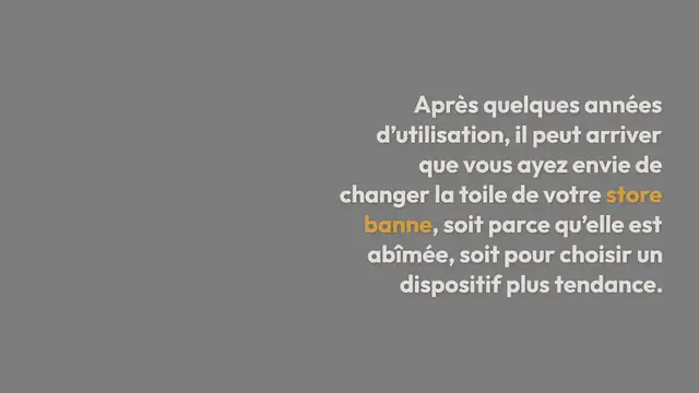 Video thumbnail for Toile de store banne abîmée : 4 étapes pour la changer