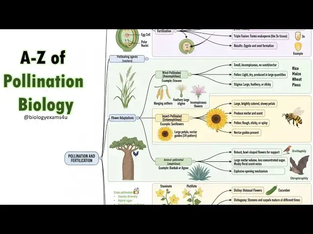 Video thumbnail for A to Z of Pollination Biology|| Pollination Types, Agents, Contrivances, Importance and Challenges