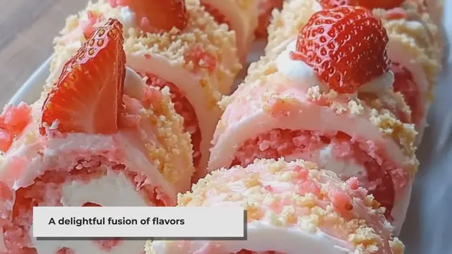 Video thumbnail for Strawberry Shortcake Cheesecake Rolls Recipe