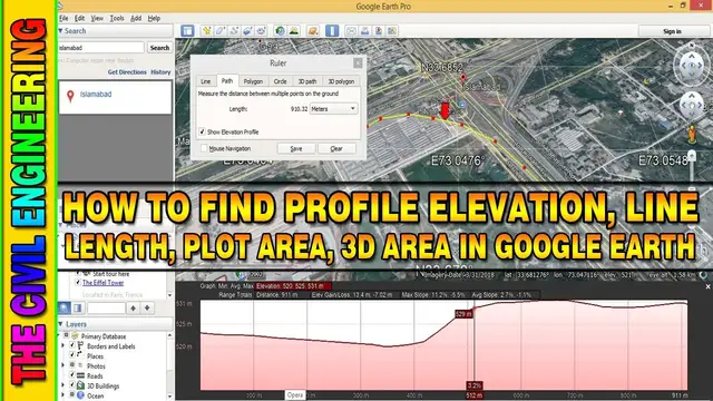 'Video thumbnail for How to Measure Distance, Plot Area, 3D Path & Profile Elevation in Google Earth in Urdu/Hindi'