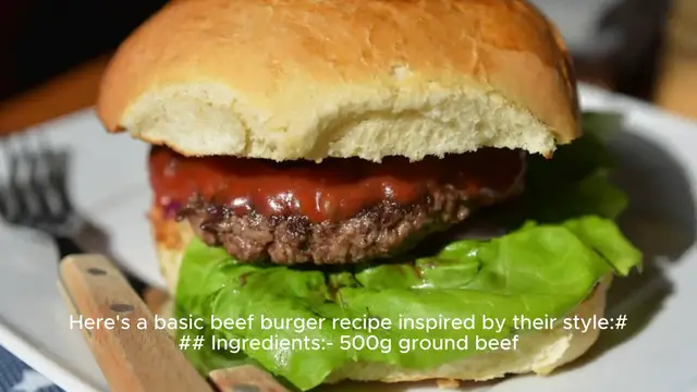 Video thumbnail for beef burger recipe food fusion