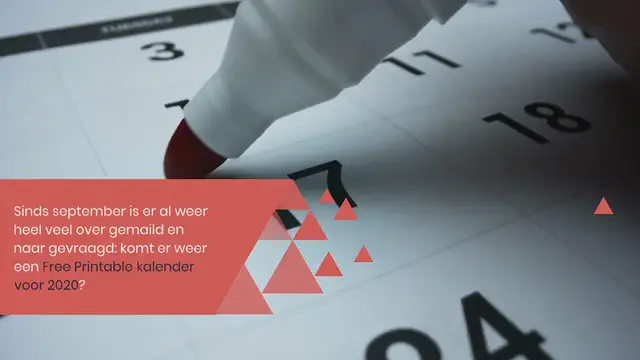 Video thumbnail for Free Printable kalender voor 2020: