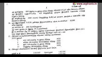Video thumbnail for 11th Accountancy Second Revision Question Paper 2019-2020 | Thanjavur District | Tamil Medium
