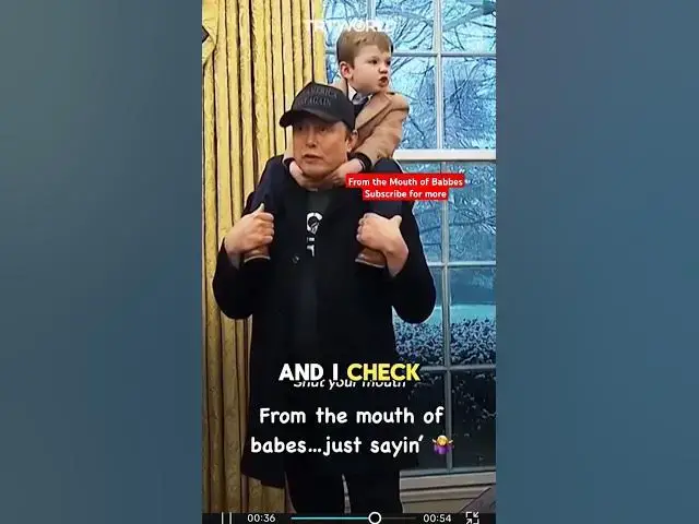 'Video thumbnail for Elon Musk Son said this to Donald Trump #johnselephilip #trump #trendingshorts #presidenttrump'