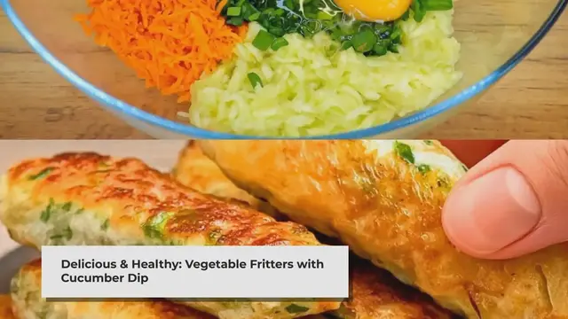 Video thumbnail for Crispy Vegetable Fritters with Cucumber Dip