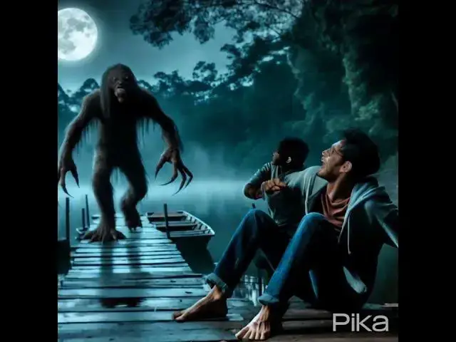 Video thumbnail for Monster on the dock #creature3d #chatgpt #werewolf