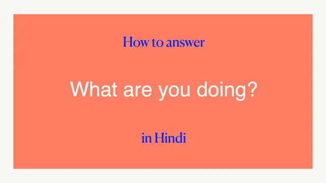 Video thumbnail for Q&A in Hindi for Beginners with pronunciation and translation in English #2