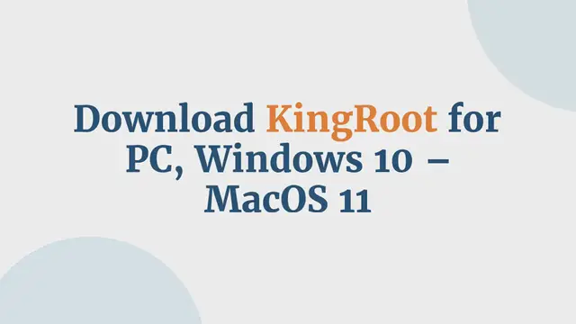 Video thumbnail for Download KingRoot for PC, Windows 10 – MacOS 11