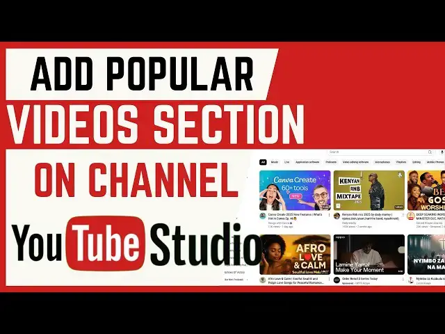 Video thumbnail for How To Add Popular Videos Section On YouTube Channel