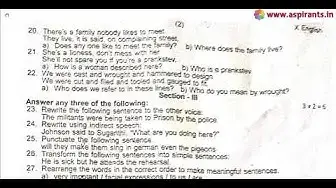 Video thumbnail for 10th English Second Revision Question Paper 2019-2020 | Thoothukudi District | Team Aspirants