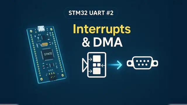 'Video thumbnail for STM32 UART #2: Efficient Data Transmission Using Interrupts & DMA'