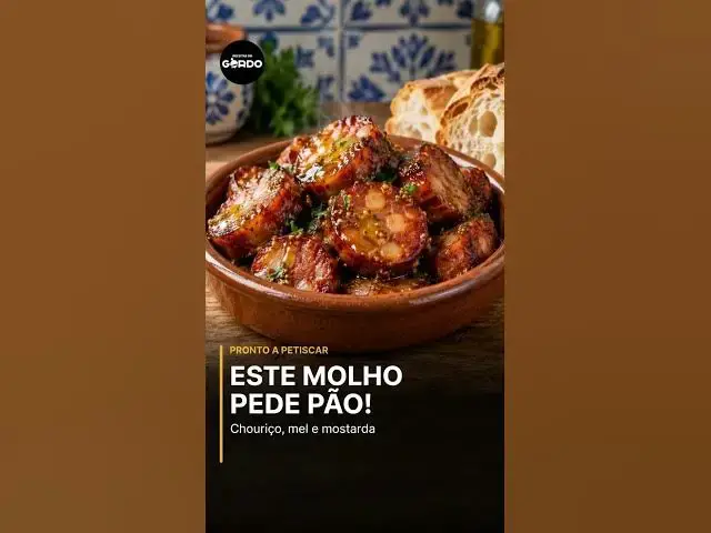 Video thumbnail for Chouriço salteado com mel e mostarda 🍯 #ReceitasDoGordo #PetiscosPortugueses #Chouriço #Petiscos