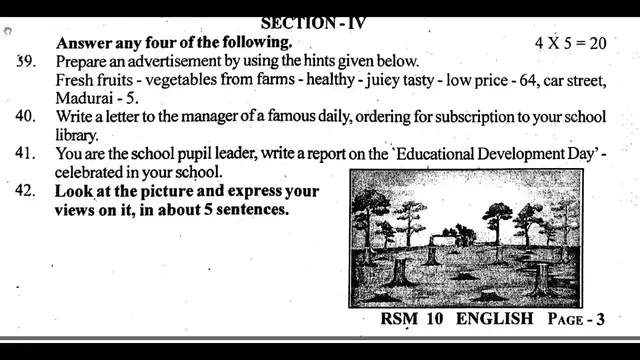 Video thumbnail for 10th English First Revision Question Paper 2019-2020 | Thiruvallur District | Team Aspirants