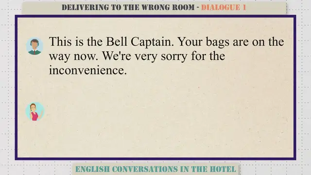 Video thumbnail for Delivering to the wrong room - English Conversations in the Hotel