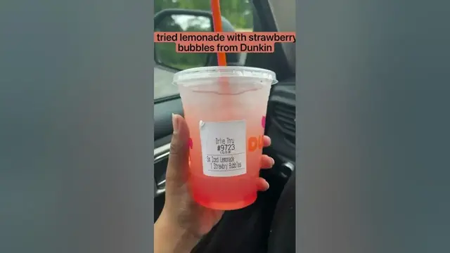 Video thumbnail for lemonade with strawberry bubbles from Dunkin #shorts #ytshorts