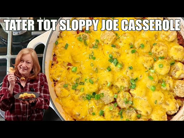 Video thumbnail for TATER TOT SLOPPY JOE CASSEROLE Perfect Weeknight Easy Meal