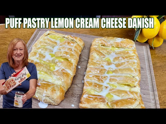 Video thumbnail for PUFF PASTRY LEMON PIE CREAM CHEESE DANISH