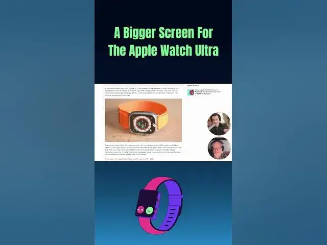 'Video thumbnail for A Bigger Screen For The Apple Watch Ultra'