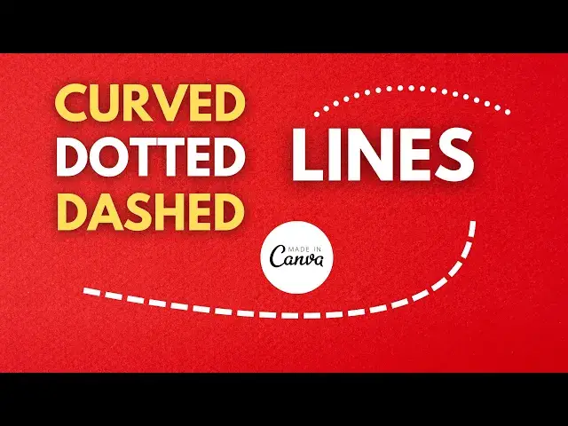 Video thumbnail for How to Make Dashed and Dotted Curved Lines in Canva