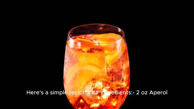 Video thumbnail for aperol spritz recipe