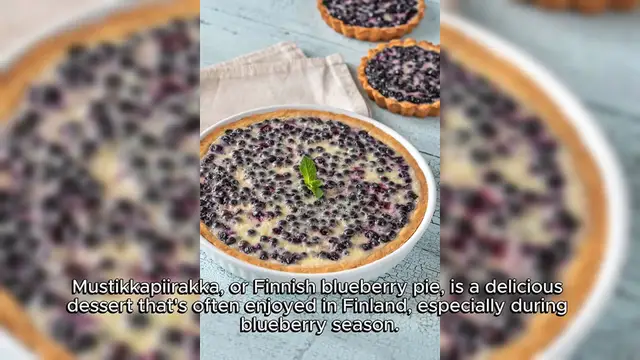 Video thumbnail for Mustikkapiirakka blueberry pie Recipe