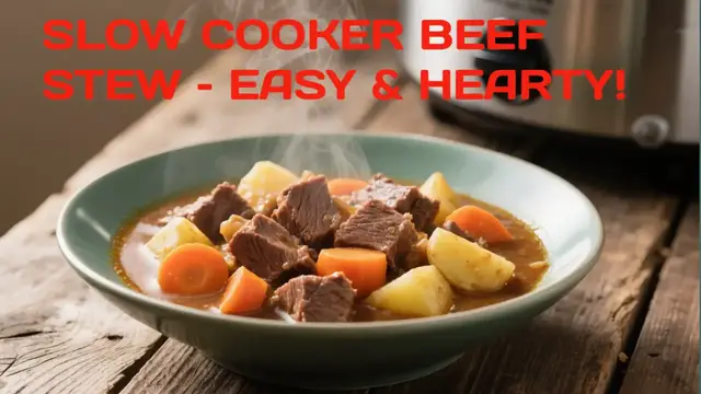 'Video thumbnail for Slow Cooker Beef Stew: A Hearty, Comforting Classic Made Easy'