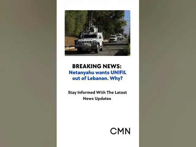 'Video thumbnail for Netanyahu Calls for Removal of UN Forces as Israel Intensifies Attacks in Southern Lebanon'