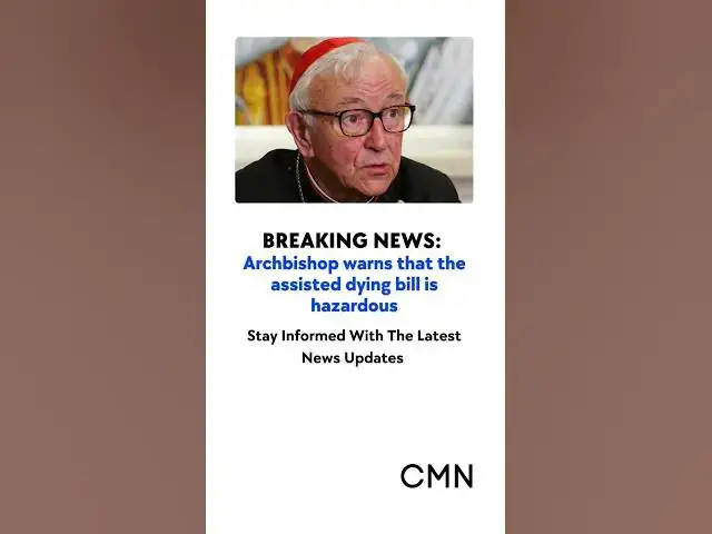 'Video thumbnail for Archbishop of Canterbury Warns Against Assisted Dying Legislation, Citing "Slippery Slope" Concerns'