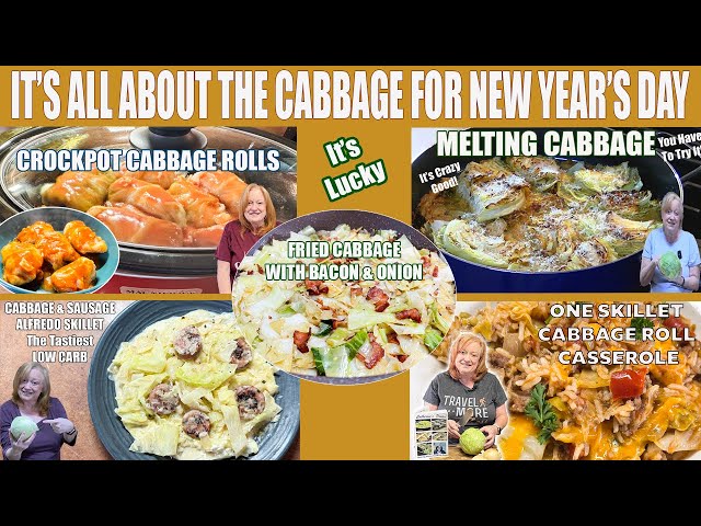 Video thumbnail for ITS ALL ABOUT THE CABBAGE FOR NEW YEARS DAY LUCK 5 Recipes