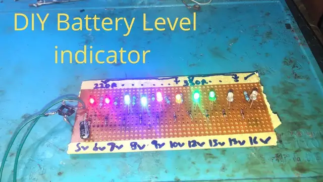 'Video thumbnail for DIY battery monitor circuit | all battery volt level indicator| battery monitor circuit| no ic'