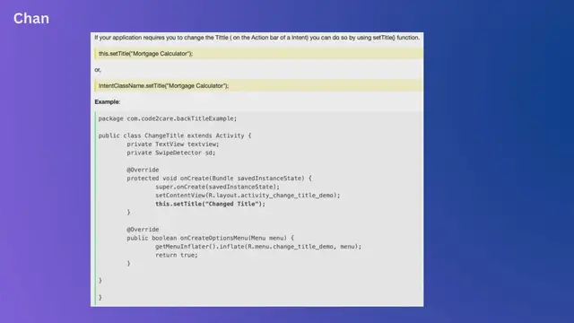 Video thumbnail for Changing Android Intent Tittle using java code