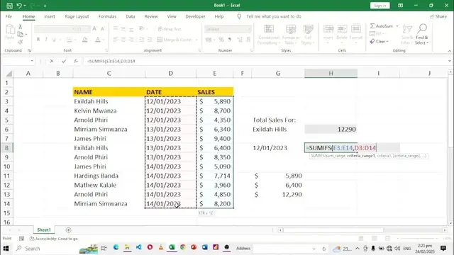 Video thumbnail for How to use Excel SUMIFS