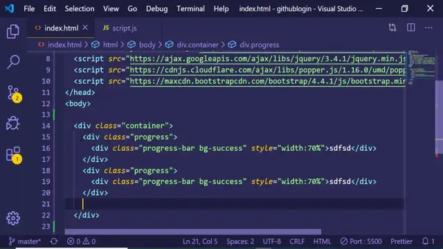 Video thumbnail for Bootstrap 4 Progressbar Crash Course