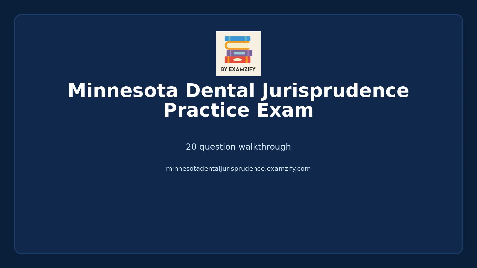 Video thumbnail for Minnesota Dental Jurisprudence Practice Exam