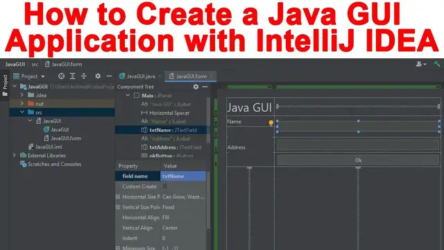 Video thumbnail for How to Create a Java GUI Application with IntelliJ IDEA