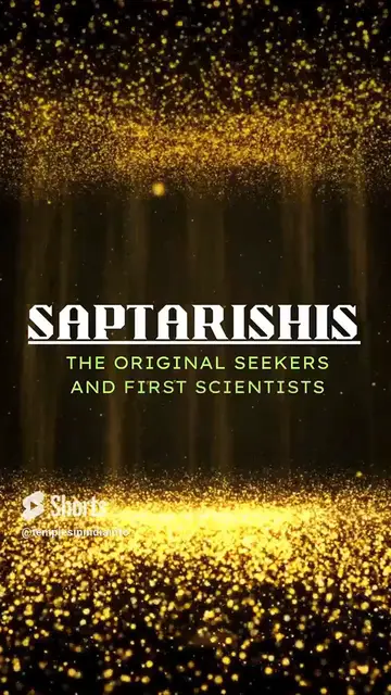 'Video thumbnail for Saptarishis: The original seekers and First Scientists'