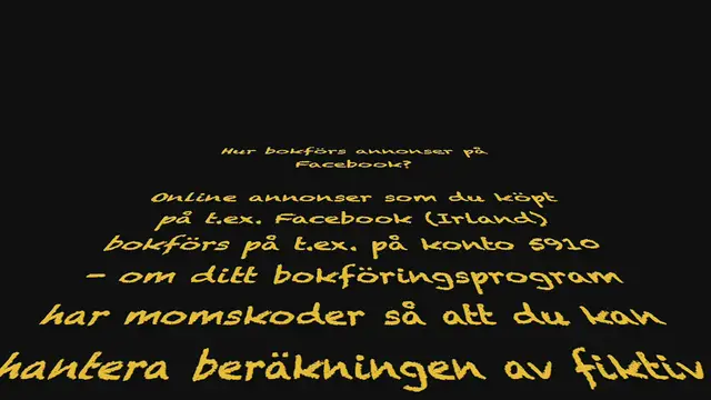 'Video thumbnail for Bokföra Facebook Ads'