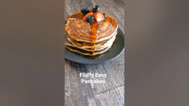 Video thumbnail for The ULTIMATE Easy Fluffy Pancake Recipe to try now #youtubeshorts #pancake #breakfast @mrs5cookbook