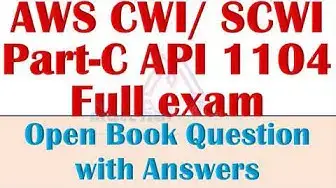 Video thumbnail for AWS CWI API 1104  Part C Code Book exam question