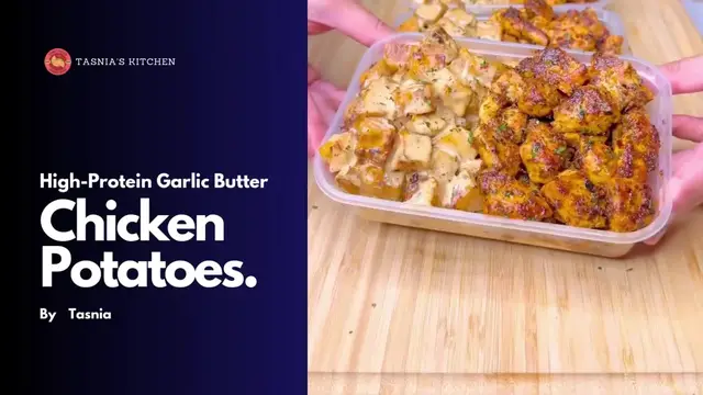 Video thumbnail for High Protein Garlic Butter Chicken & Creamy Potatoes!