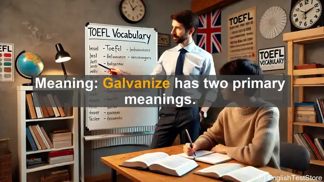 Video thumbnail for 5000 Must Know TOEFL Vocabulary - Galvanize: Boost Your TOEFL Score with This Powerful Verb