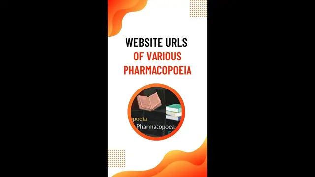 Video thumbnail for Website URLs of various Pharmacopoeia