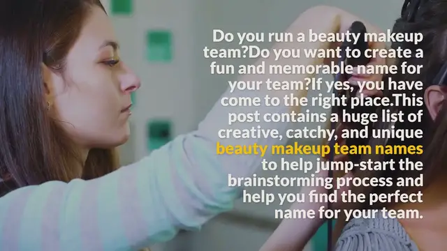 Video thumbnail for 450+ Catchy Beauty Makeup Team Names Ideas to Pick From