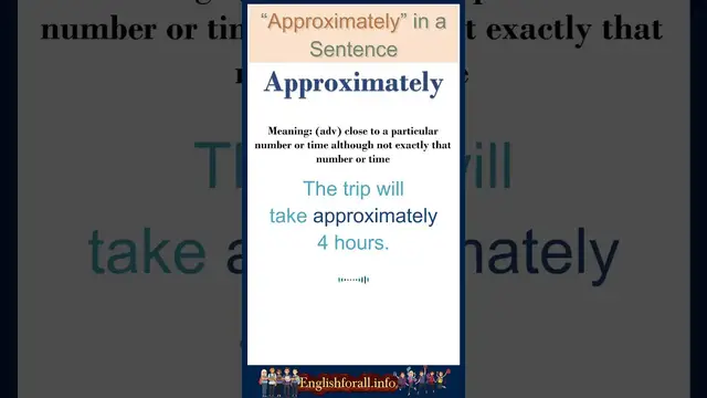 Video thumbnail for Approximately meaning | Approximately in a Sentence | Most common words in English #shorts