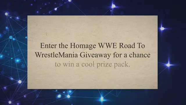 Video thumbnail for Homage WWE Road To WrestleMania Giveaway - Win WWE T-Shirts, A Replica Belt & More