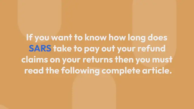 Video thumbnail for How Long Does SARS Take to Pay out my Refund?