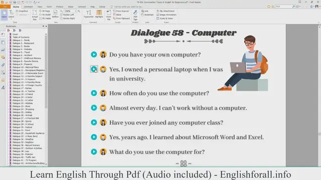 Video thumbnail for English Conversation About Computer