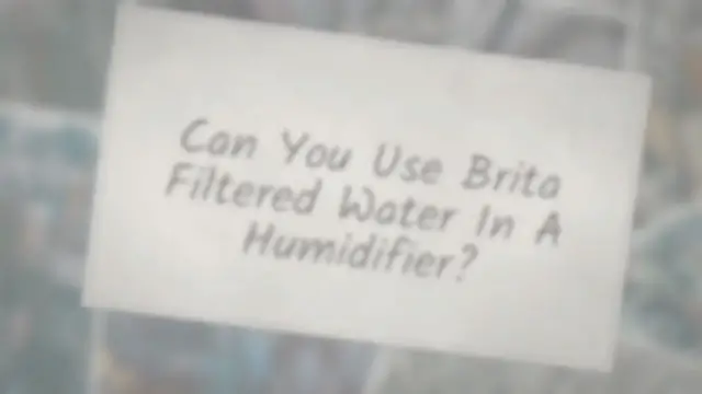 'Video thumbnail for Can You Use Brita Filtered Water In A Humidifier? And Why!'